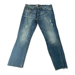 Women’s Boyfriend Blue Stretch Denim Ankle Jeans Size 12 Size 31